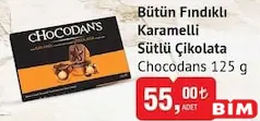 ŞÖLEN CHOCODAN'S BÜTÜN FINDIKLI KARAMELLİ SÜTLÜ ÇİKOLATA 125 G - BAYRAM ŞEKERİ/ÇİKOLATASI